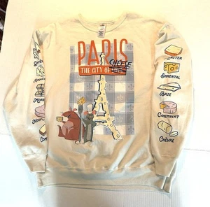 Disney Parks Sweater Beige Ratatouille Remy EPCOT Paris City of Cheese Adult L - Picture 1 of 5