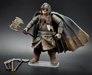 Lord of the Rings HELMS DEEP GIMLI ToyBiz 6" Scale Figure 100% Complete Hobbit - Picture 1 of 4