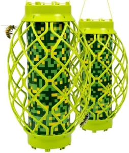 Outdoor Hanging Wasp Traps, Sticky Yellow Jacket & Carpenter Bee Traps, 2 Pack - Picture 1 of 12