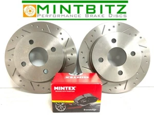 Daewoo Nubira 2.0 LPG 03/00-01/02 Compatible Rear Brake Discs Dimpled Grooved - Picture 1 of 8