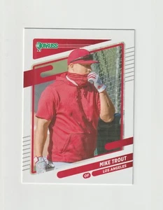 Mike Trout Los Angeles Angels 2021 Panini Donruss Baseball Card #170b - Picture 1 of 3