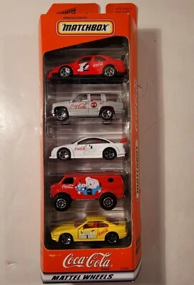 Matchbox COCA-COLA CARS 5 PACK GIFT SET-1/64 - Mattel Wheels-1999 NEW NICE-35999 - Image 1 of 4
