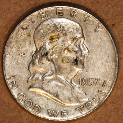 1957-D Franklin Half Dollar - Very Fine - #3538V Cover