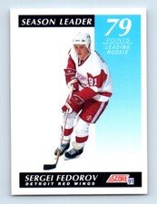 1991-92 Score Canadian Bilingual Sergei Fedorov Detroit Red Wings #298
