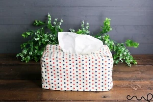 Blue Red Star Fabric Rectangular Tissue Box Cover Case Holder Home Deco - Picture 1 of 11