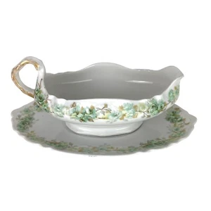 Thordore Haviland Limoges France Gravy Boat With Unattached Under-plate Handled - Picture 1 of 11