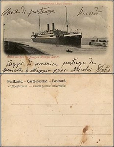 Norddeutscher Lloyd, Bremen, gruss von Bord des dampfer "Konigin Luise" - Bild 1 von 1