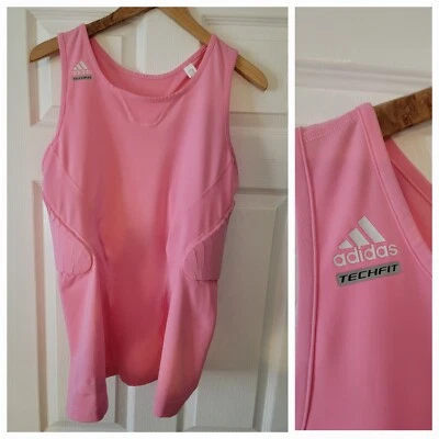 Adidas Padded Compression Tank Top Womens Plus 3XL  Techfit Climacool Pink Sport - Image 1 of 4