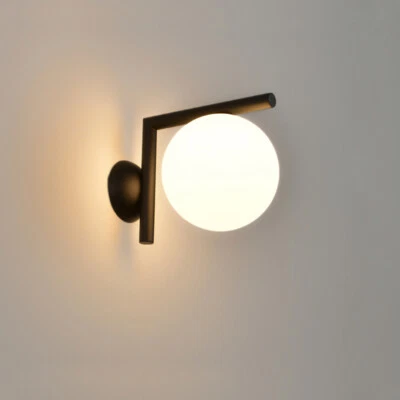 LED Wall Sconce Lamp G9 Bulb Bedside Light Fixture Acrylic Globe Lampshade Hotel - Image 1 of 4