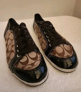 Coach Brodi Signature C braune Signature Damen-Sneaker zum Binden US Größe 9,5 - Bild 1 von 13