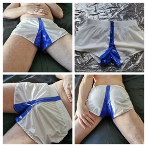 * BANJOL * PANTALONCINO FOOTY IN NYLON LUCIDO ULTRASOTTILE RIVESTITO IN PU (DA XS A 3XL) - Foto 1 di 15