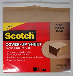 6 Pack Scotch Cover-up 12x12 sheets-Versatile Uses-Sticks Securely-Re-use  Boxes - Picture 1 of 6