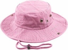 Mens Womens 100% Cotton Bucket Hat Fishing Camping Safari Boonie Sun Brim Cap