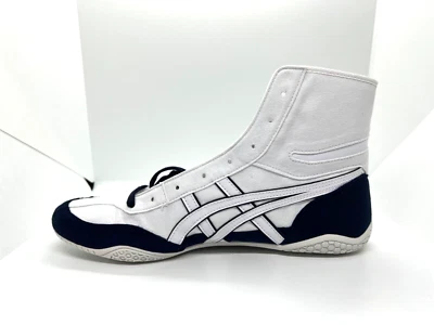 asics Boxing Wrestling Shoes White x Navy White Line Navy NEW EX-EO TWR900 Next - Image 1 of 4