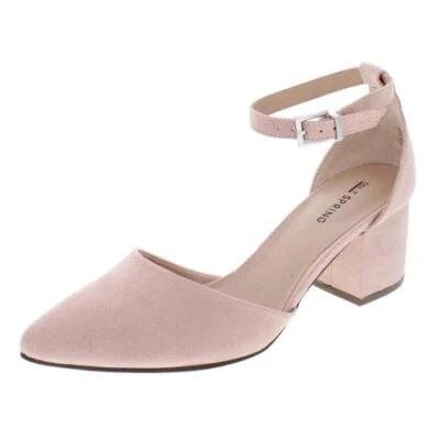 Call it Spring Womens Aiven Faux Suede Block Heel Pumps - Store Return (Grey,7) - Image 1 of 2