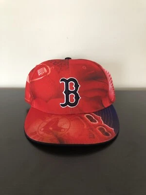 ‘47 Boston Red Sox All Over Image Print Snapback Hat Fenway Park Collection - Image 1 of 4