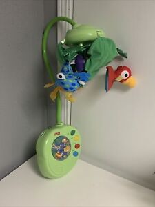 Fisher Price Rainforest Peek-A-Boo Leaves Musical Crib Mobile Works NO REMOTE