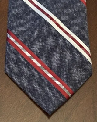 Van Heusen 95% Polyester 5% Linen Men’s Neck Tie Made In China — 第 1/4 张图片