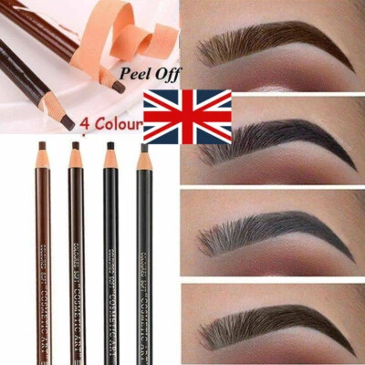 4Pcs Eyebrow Pencil Microblading Outlining Marking Pen Brow Liner Peel- Off Set - Image 1 of 4