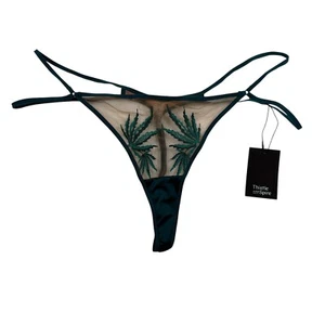 Thistle and Spire Panties Plus Size 3X Brooklyn Haze Thong Green Festival Sexy - Picture 1 of 4