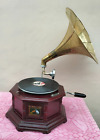 Vintage Charm Embodied: Handmade Embroidered HMV Gramophone Record Player Phonog