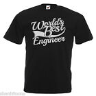 Worlds Best Engineer Gift Adults Mens T Shirt 12 Colours Size S   3Xl