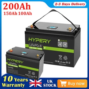 12V 150Ah Lithium LiFePO4 Deep Cycle Battery Leisure Rechargeable Solar RV Boat - Picture 1 of 27
