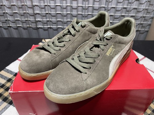 PUMA scamosciato classico + pelle camoscio gomma oliva bruciata US14