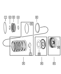 Paquete de embrague retro/bajo transmisión automática Mopar RFE genuino 5073003AC - Imagen 1 de 2