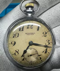 seikosha precision 49,8mm Taschenuhr läuft - Bild 1 von 16