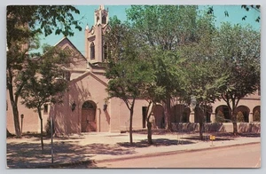 Albuquerque fast neuwertig New Mexico Kirche San Felipe De Neri um 1962 Postkarte - Bild 1 von 2