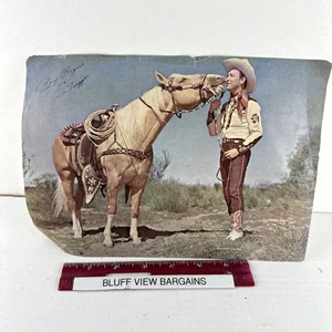 Vintage Roy Rogers SIGNIERTES Roy And Trigger the Horse Foto - Bild 1 von 3