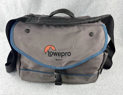 Bolsa de ombro para câmera Lowepro Nova 4 cinza para câmeras DSLR sem espelho - Imagem 1 de 4