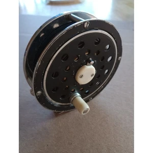 Vintage Fliegenrolle Made in Japan, schwarz silber - Bild 1 von 6