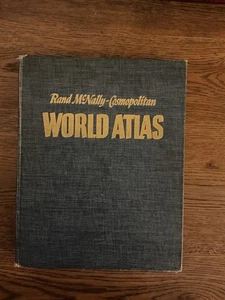 Vintage Rand McNally Cosmopolitan WORLD ATLAS Color Maps Hardcover 1949 - Picture 1 of 6