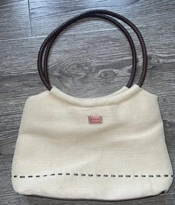Vintage Relic Woven Natural Beige Bag With Woven Leather Handle - Image 1 of 4