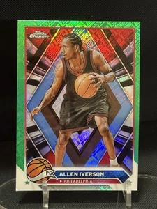 2023-24 Topps cromo Allen Iverson refractor verde #66 76ers - Imagen 1 de 2