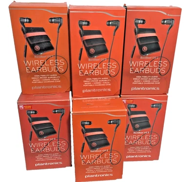 Plantronics BackBeat GO 2 Wireless Bluetooth Stereo Earbuds BLACK+ Charging Case - Image 1 of 4