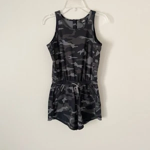 Athleta Girl Size 8-10 Camo Sleeveless Waist Tie Romper One Piece - Picture 1 of 7