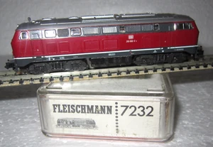 FLEISCHMANN 7232 N PICCOLO DB BR210 002-2 DIESEL LOCOMOTIVE RED OVP EP IV TESTED - Picture 1 of 16