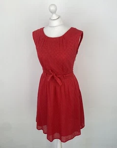 Kookai Red Dress Broderie Anglaise Size 38 Women’s - Picture 1 of 14
