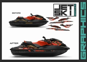 SEADOO RXP RXPX 300 2019 2020 for Lava red decals stickers graphics kit - Picture 1 of 2