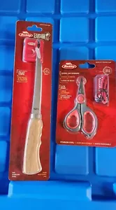 Berkley Fishing Gear Wood Handle Fillet Knife with Sheath Fishing Line Scissors - Foto 1 di 2