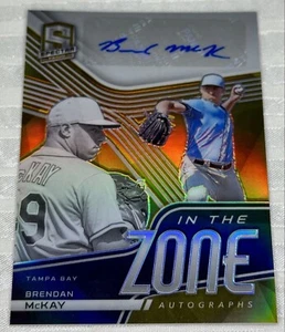 2021 Panini Spectra Auto Brendan McKay Gold /10 In The Zone SSP Rays - Picture 1 of 2
