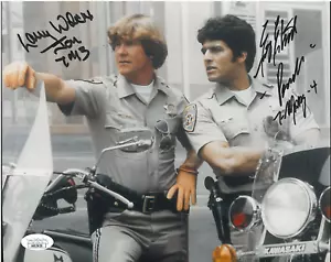 Erik Estrada & Larry Wilcox Autographed Photo with JSA - Picture 1 of 1