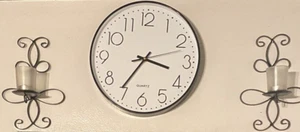 10 Inch Round Wall Clock Silent & Non Ticking Wall Clock Battery Operated Home - Picture 1 of 6