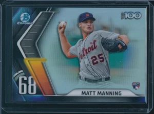 2022 Bowman Chrome Top 100 Matt Manning Detroit Tigers AA-3104 - Picture 1 of 2