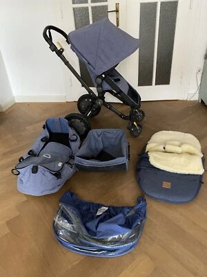 Kinderwagen Bugaboo  chameleon  3 jeansblau mit passendem Zubehör - Bild 1 von 4
