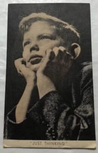 "Just Thinking" Little Boy Postcard (L2) - Picture 1 of 2