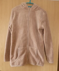 Damen Mädchen Teddy Fell Jacke Weste braun kuschelig Kapuze Gr. S TOP - Bild 1 von 2